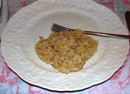 tasty rice on plate