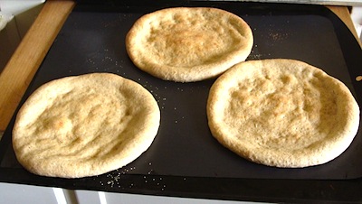 cooked pizza shells