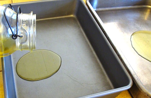 oiling pans