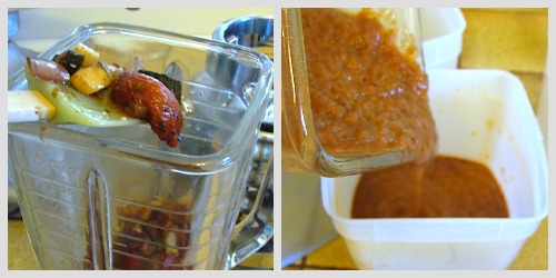 processing roasted tomato sauce