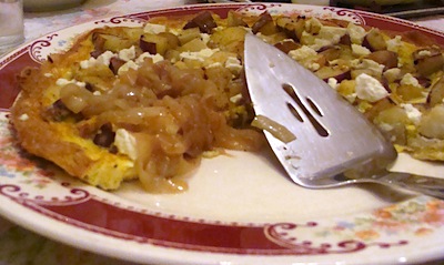 potato goat cheese frittata