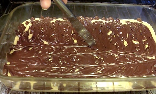 swirling melted chocolate swirling melted chocolate