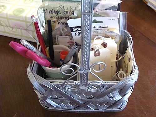 Gift Tag Basket Gift Tag Basket