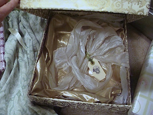 Wrapped Box stored with bow Wrapped Box stored with bow