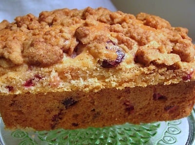 cranberry crumb loaves