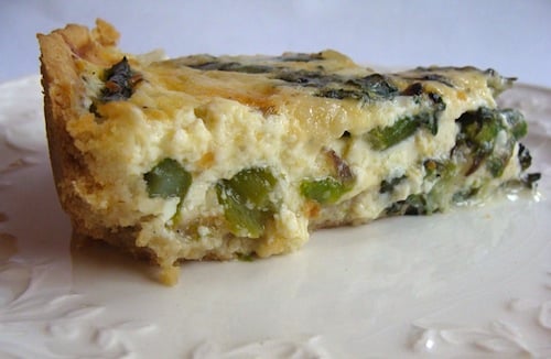 asparagus quiche slice