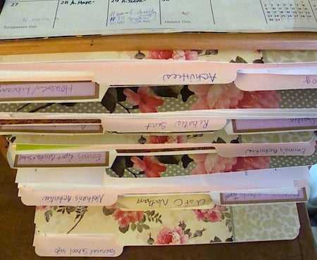 organizing paperwork