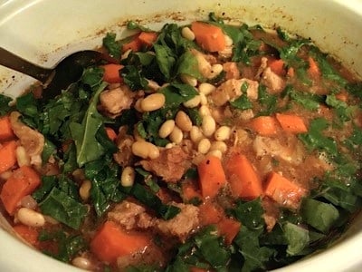 pork stew in cooker