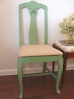 green chair after