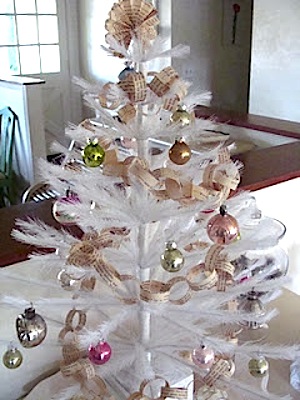 Feather Tree with book page ornaments