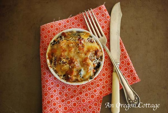Sausage-Bean-Greens-Gratin