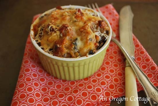 Sausage-Bean-Kale Gratin