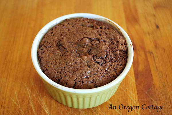 lava cake in ramekin