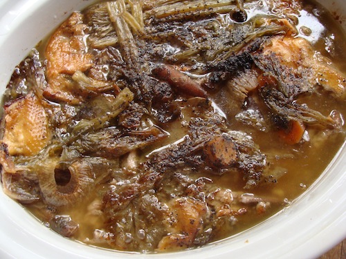 Chicken broth in slow cooker