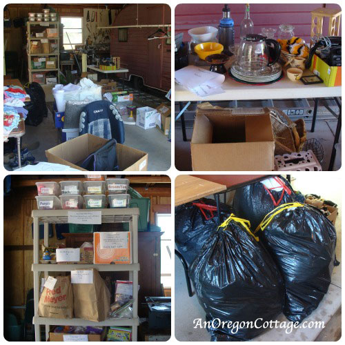 garage sale collage