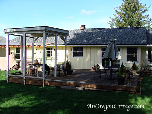 Backyard with deck