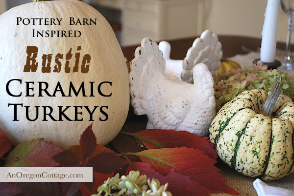 Rustic-Ceramic-Turkeys Rustic-White-Ceramic-Turkeys