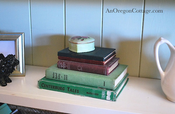 Vintage books with heart box Vintage books with heart box