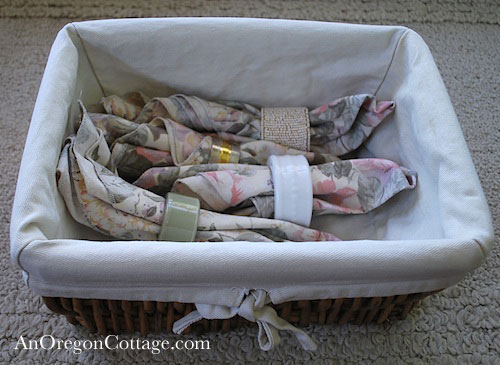 cloth-napkins-basket Basket of Cloth Family Napkins