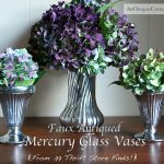 Faux Antiqued Mercury Glass Vases