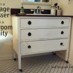thrift store dresser to vanity