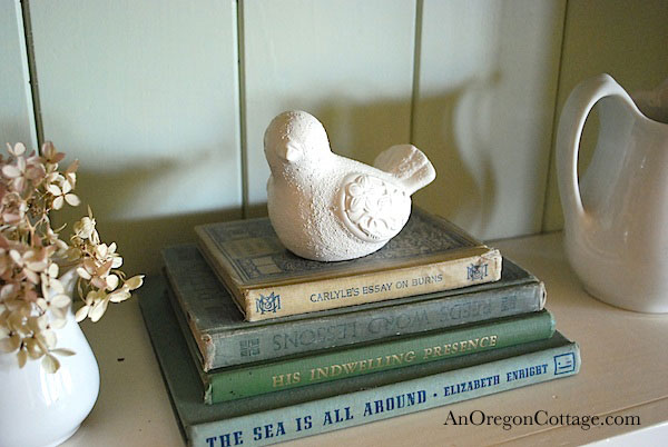 white-painted-dove painted thrift store animals