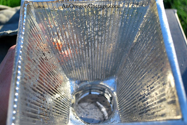 antique mercury glass finish detail