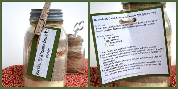 Buckwheat Oat Pancake Mix Label