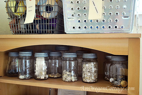 Vintage Canning Jar Organization