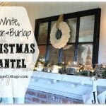 White-Silver-Burlap-Mantel