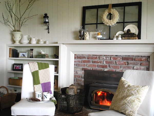 Quiet Winter Mantel-Shelves