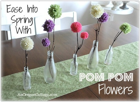 Ease Into Spring pom-pom flowers