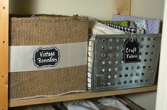 burlap storage box and gym basket