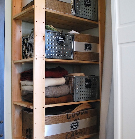 lower wood shelves