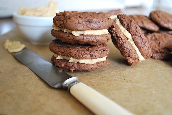 PB brownie sandwich cookies