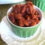 baked beans in ramekin